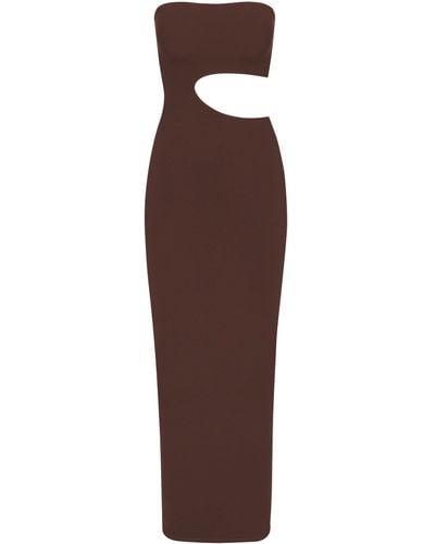 Skims Cut Out Long Dress - Brown