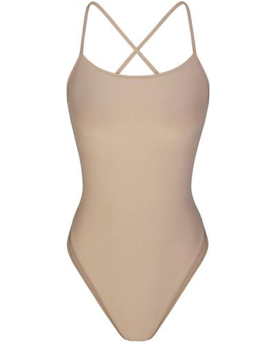 3X Skims Women's Almond Recycled Strapless Monokini One piece