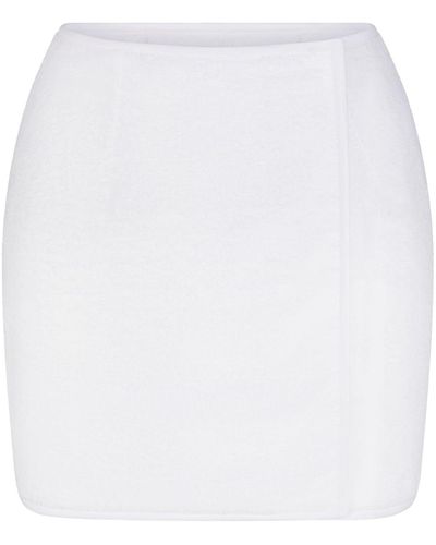 Skims Mini Wrap Skirt - White