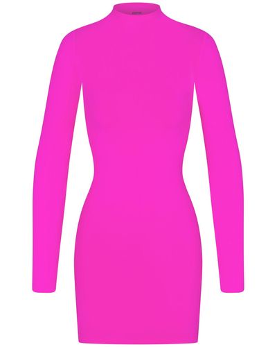 Skims Turtleneck Mini Dress - Pink