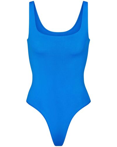 Skims Thong Bodysuit - Blue