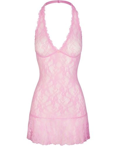 Skims Halter Mini Dress - Pink
