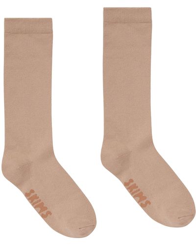 Skims Everyday Mid Calf Socks - Natural