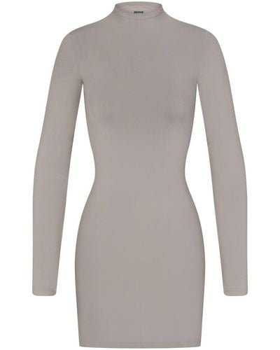 Skims Turtleneck Mini Dress - Gray