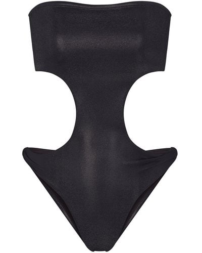 Skims Strapless Cut Out Monokini - Black