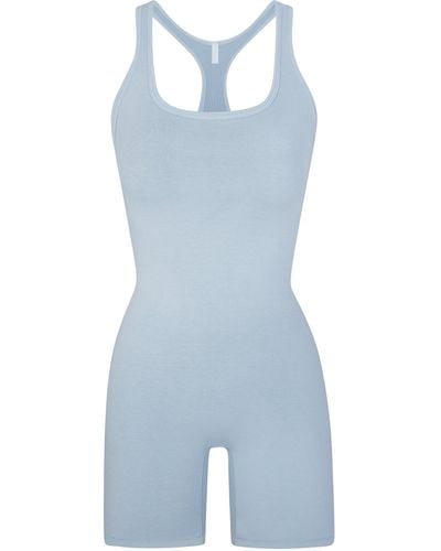Skims Mid Thigh Onesie (bodysuit) - Blue