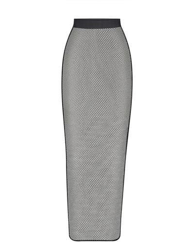 Skims Warp Knit Cover Up Long Tube Skirt - Gray