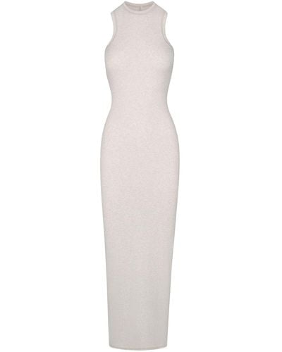 Skims Sleeveless Long Dress - White
