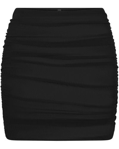 Skims Ruched Mini Skirt - Black
