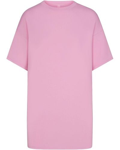 SKIMS Cotton Jersey T-Shirt in Pink SMALL NEW