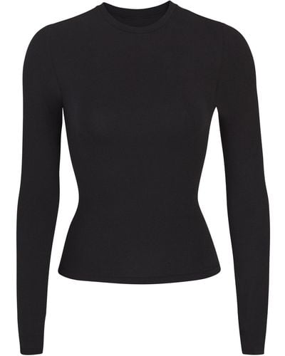 Skims Long Sleeve T-shirt - Black