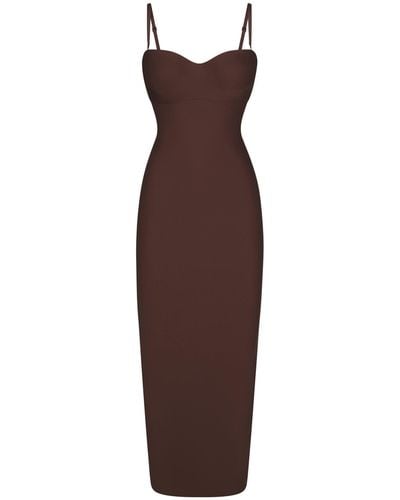 Skims Underwire Long Dress - Brown