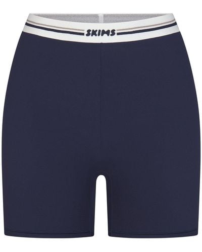 Skims Logo Bike Short - Blue