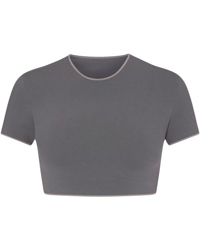 Skims Cropped T-shirt - Gray