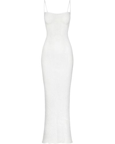Skims Cami Top Long Dress - White