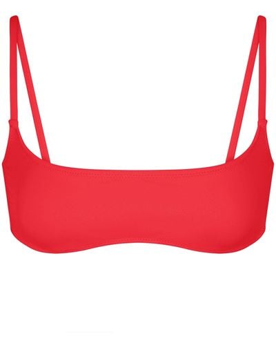 Skims Micro Scoop Bikini Top - Red