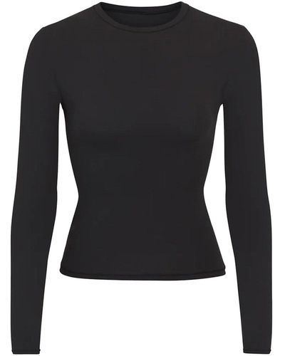 Skims Long Sleeve T-shirt - Black