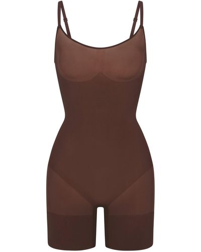 Skims Mid Thigh Bodysuit - Brown