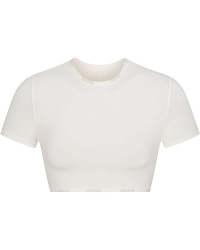 Skims Super Cropped T-shirt - White