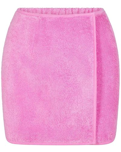 Skims Mini Wrap Skirt - Pink