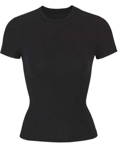Skims Cotton Jersey T-shirt - Black