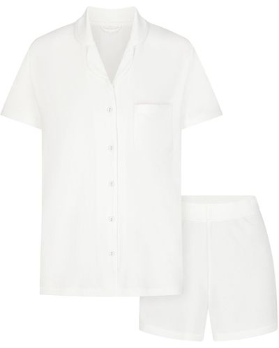 Skims Short Pajama Set - White