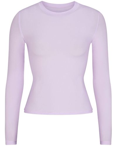 Skims Long Sleeve T-shirt - Purple