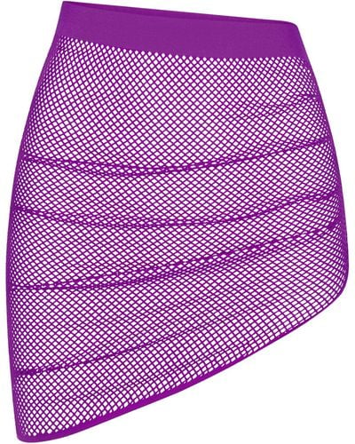 Skims Warp Knit Cover Up Ruched Sarong - Purple