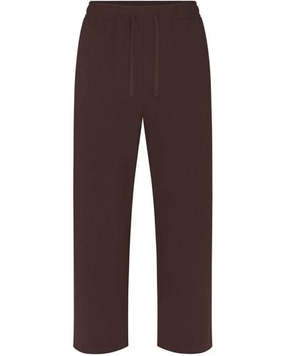 Skims Relaxed Straight Leg Pant - Brown
