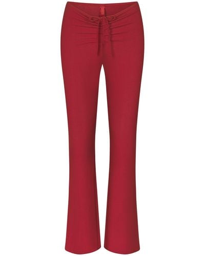 Skims Ruched Pants - Red