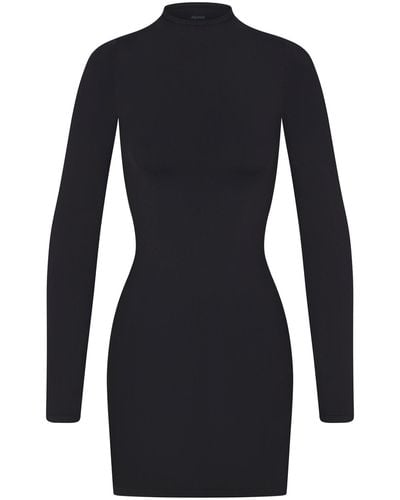 Skims Turtleneck Mini Dress - Black