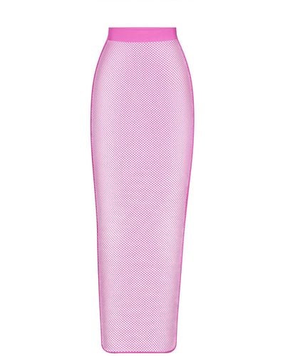 Skims Warp Knit Cover Up Long Tube Skirt - Pink