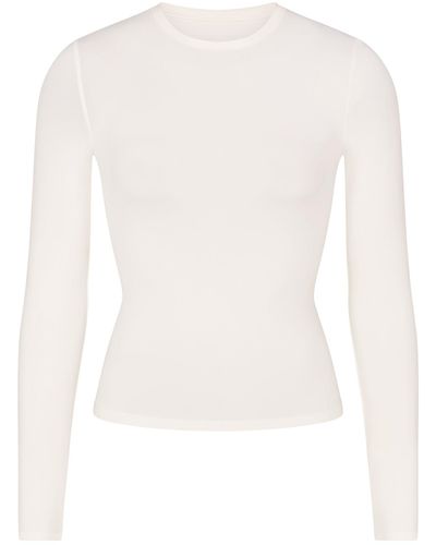 Skims Long Sleeve T-shirt - White