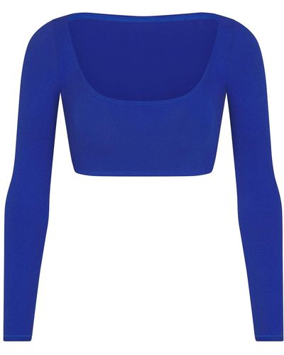 Skims Super Cropped Long Sleeve - Blue