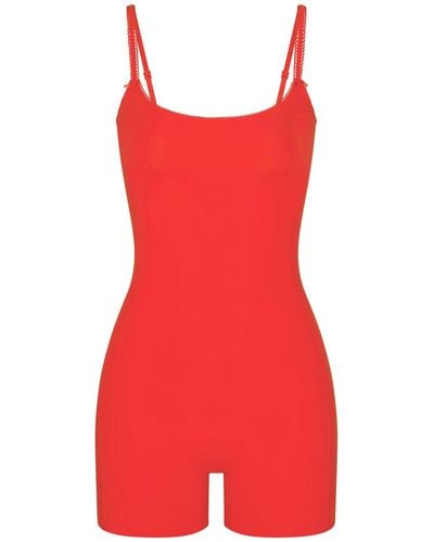 Skims Picot Trim Onesie (bodysuit) - Red