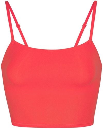 Skims Cropped Cami Top - Red
