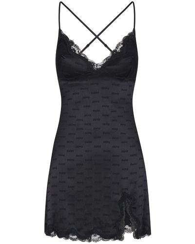 Skims Lace Slip Dress - Black