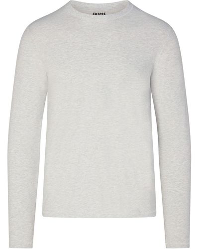 Skims Long Sleeve T-shirt - White