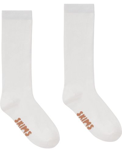 Skims Everyday Mid Calf Socks - White
