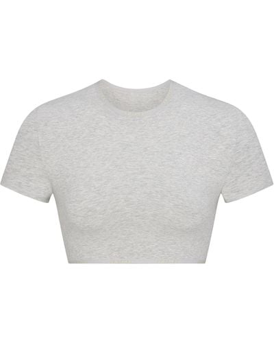Skims Super Cropped T-shirt - Gray