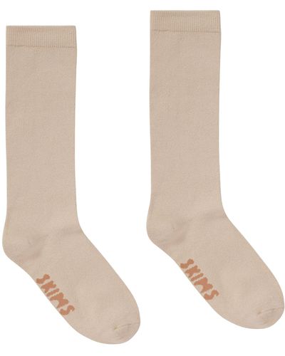 Skims Everyday Mid Calf Sock - Natural