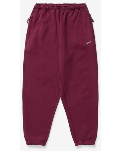 Nike Solo Swoosh Fleece Pants - Purple