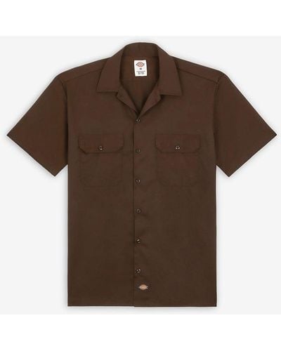 Dickies Work Shirt Short Sleeve Rec - Brown