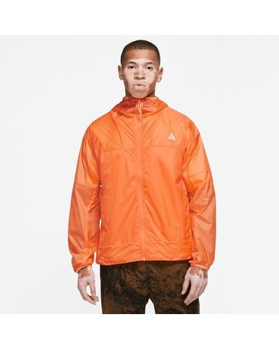 Nike Acg "cinder Cone" Windproof Jacket - Orange