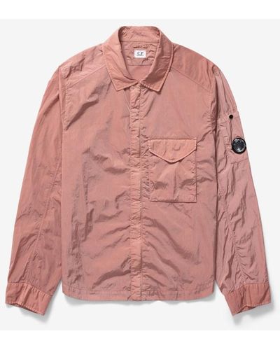 C.P. Company Chrome-r Zipped Overshirt - Pink