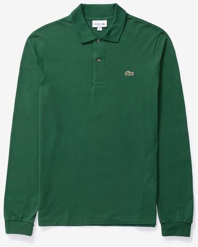 Lacoste Original Long Sleeve Cotton Polo Shirt - Green
