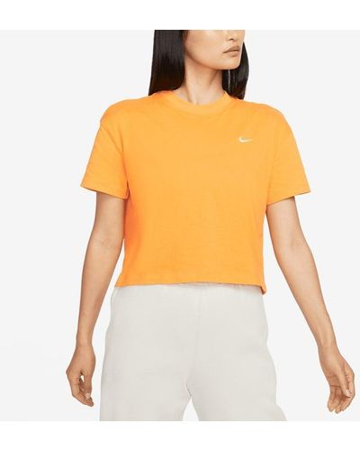 Nike Solo Swoosh Short-sleeve Knit Top - Orange