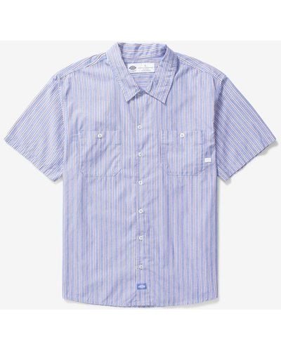 Dickies Poplin Short Sleeve Service Shirt - Blue