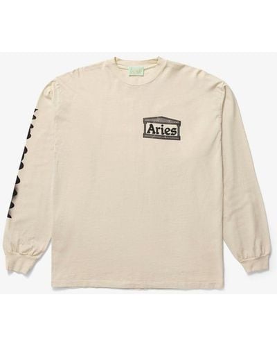 Aries Don't Be A ... Long Sleeve Tee - Natural
