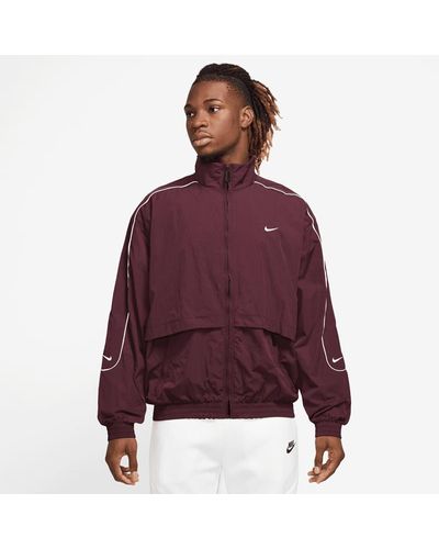 Nike Sportswear Solo Swoosh Woven Tracksuit Jacket - Purple